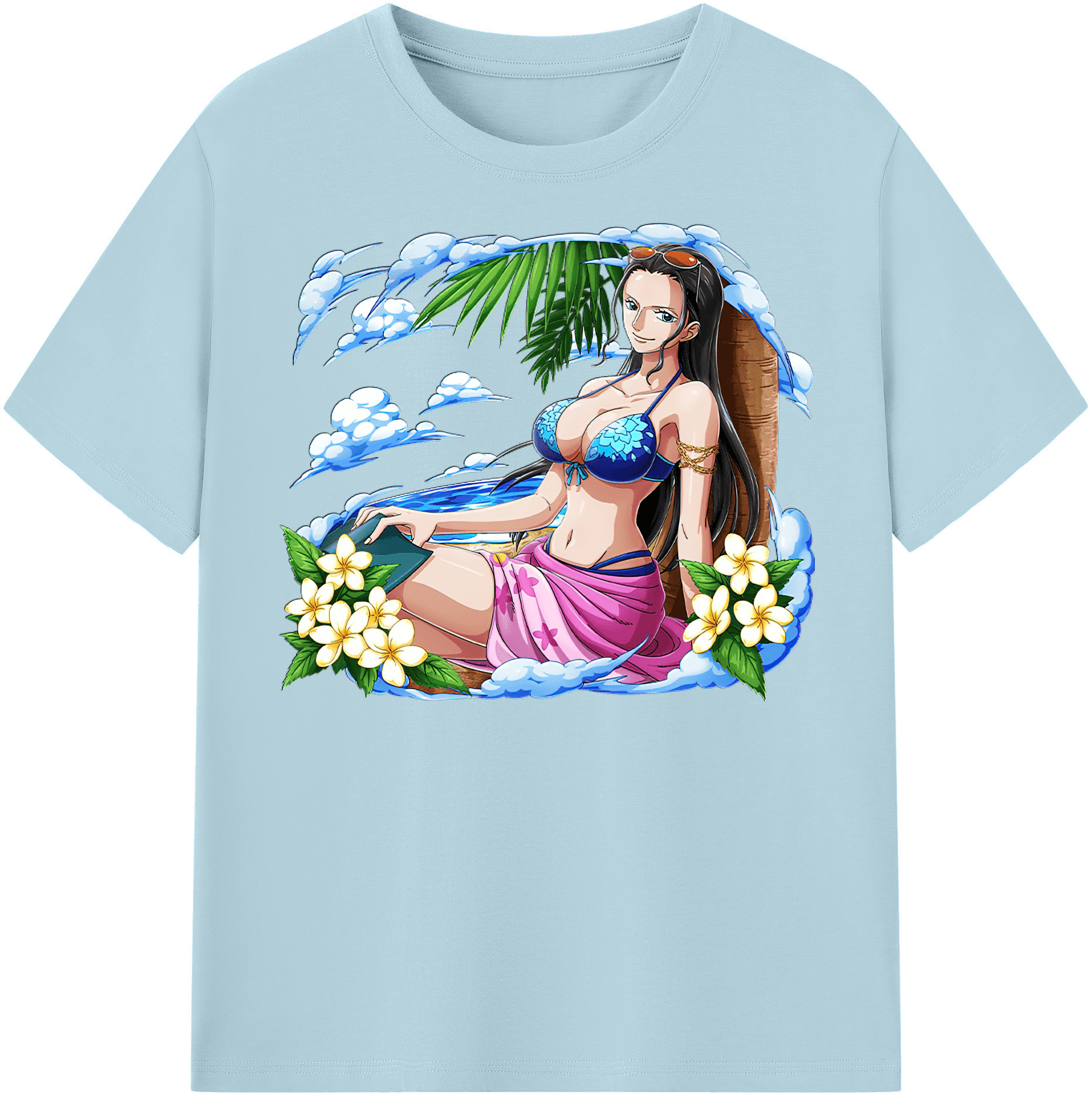 ワンピース ニコ・ロビン ONE PIECE Nico Robin 綿100％半袖Tシャツ（フロントプリント）